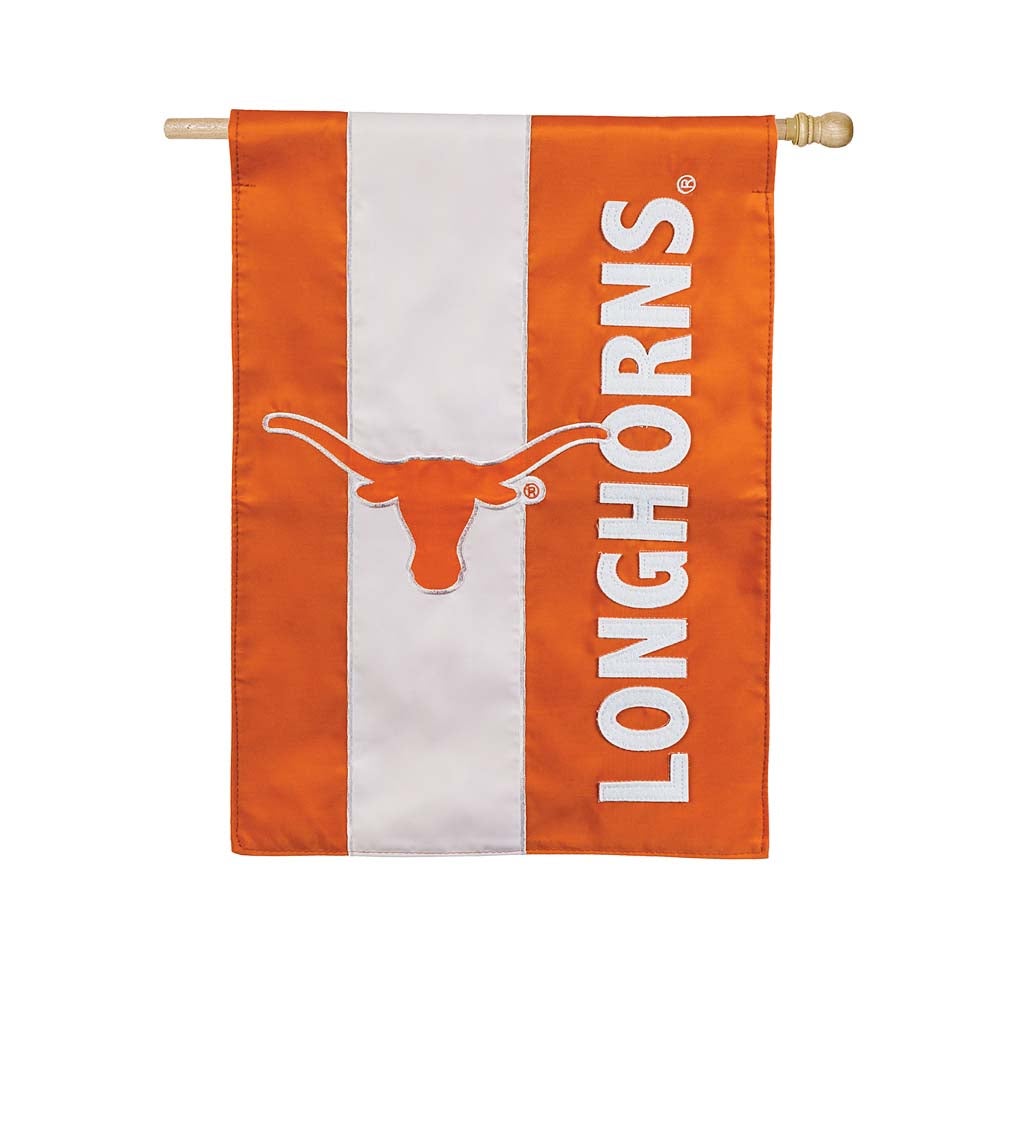 University of Texas Mixed-Material Embellished Appliqué House Flag