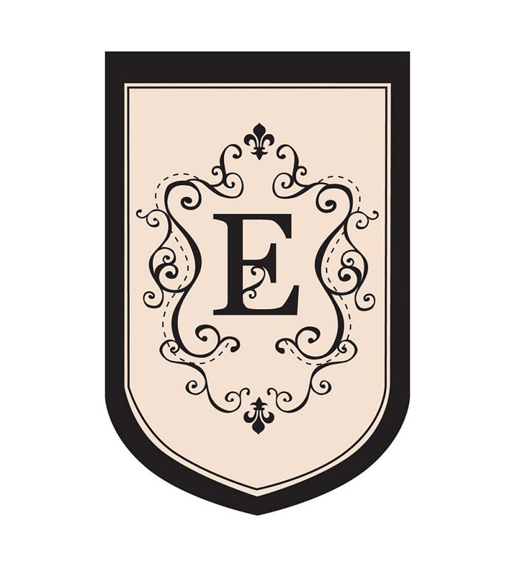 Monogram "E" Applique Garden Flag