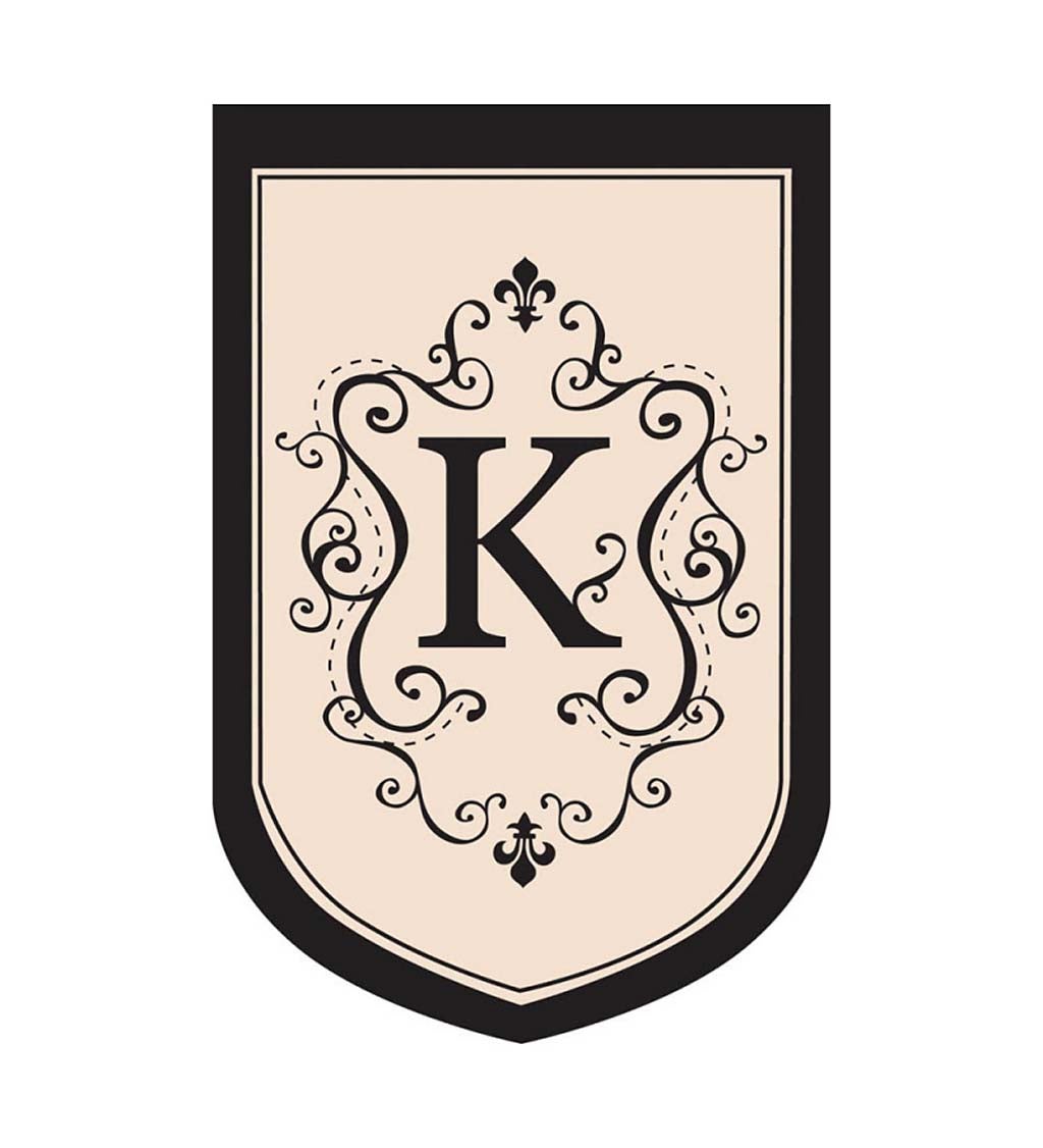 Monogram "K" Applique Garden Flag