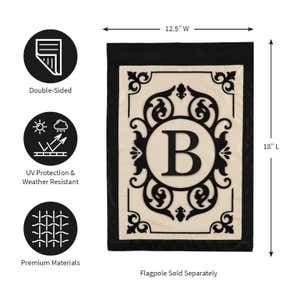 Cambridge Monogram AppliquÃ© Garden Flag, Letter B