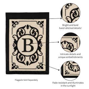 Cambridge Monogram AppliquÃ© Garden Flag, Letter B