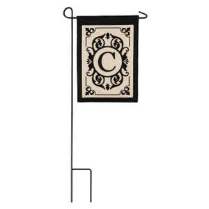 Cambridge Monogram Applique Garden Flag, Letter C