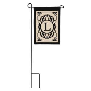 Cambridge Monogram Garden Applique Flag, Letter L