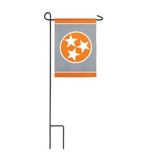 Tennessee Tri Star, Grey Garden Applique Flag