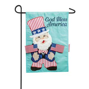 Uncle Sam Gnome Garden Applique Flag