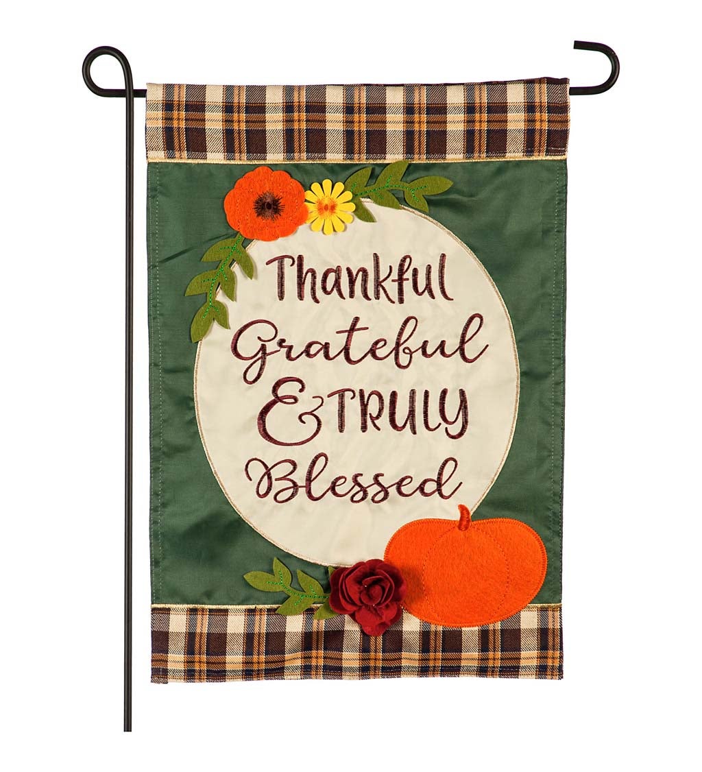 Truly Blessed Garden Applique Flag