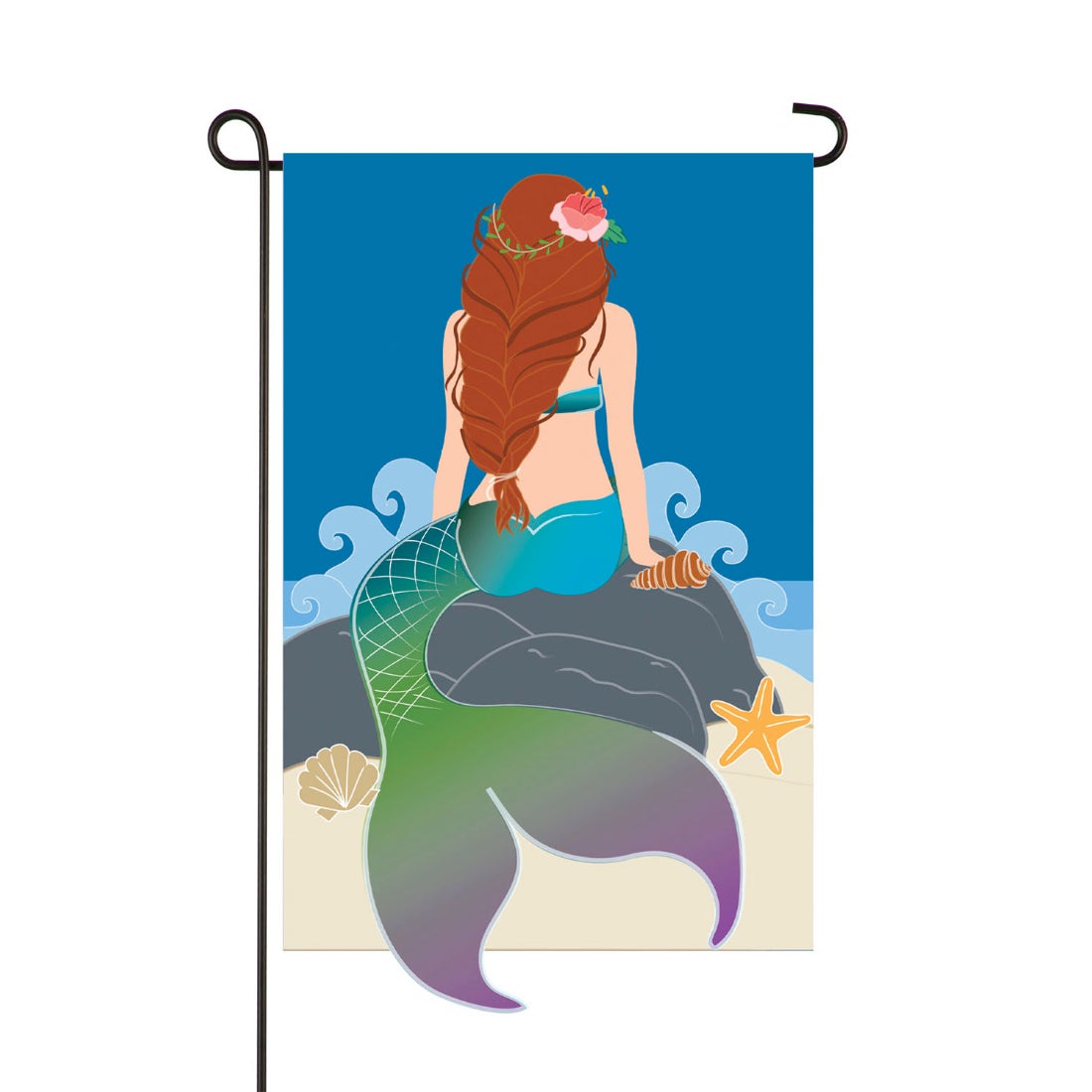 Mermaid Garden Applique Flag