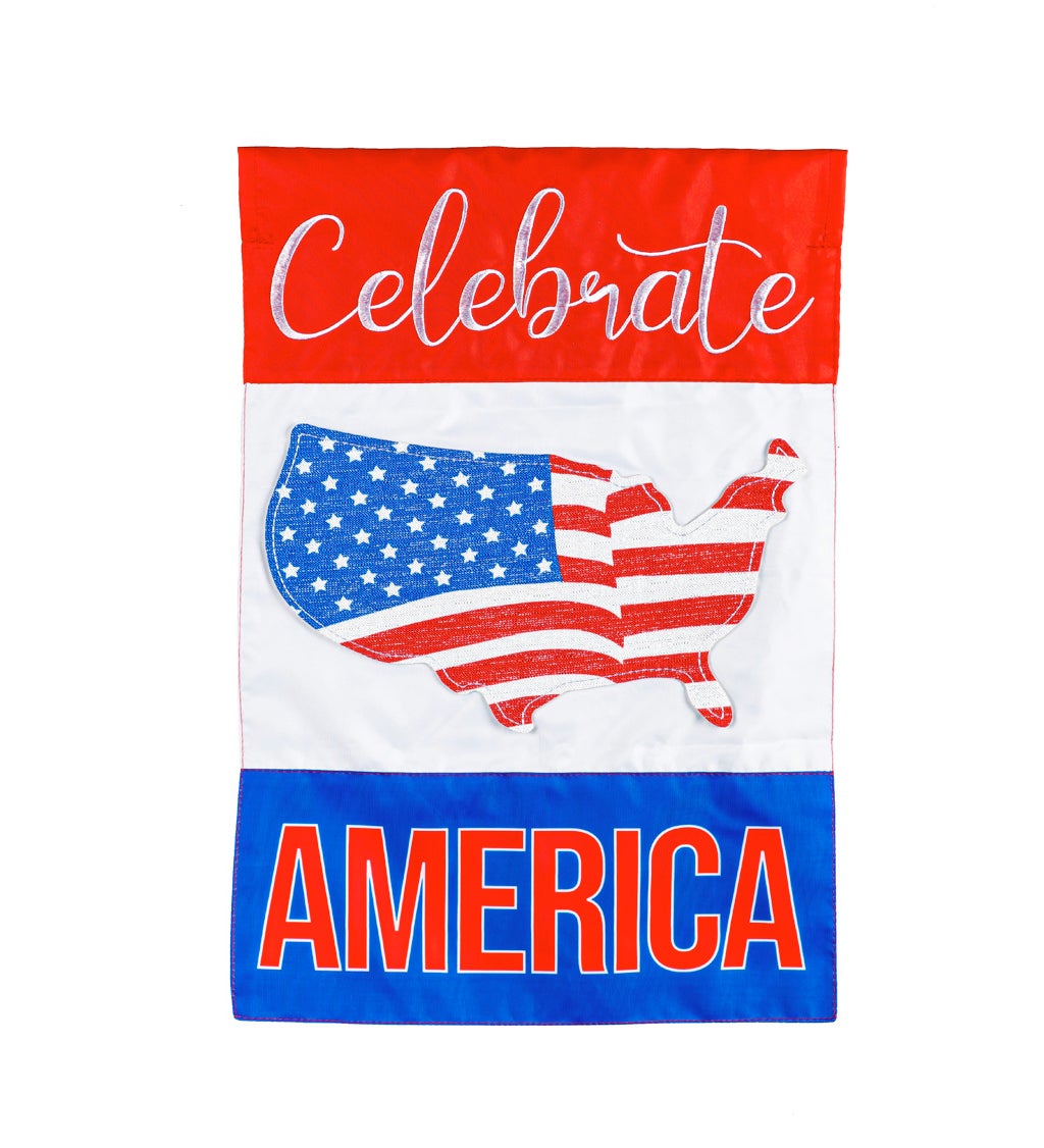 Celebrate America Garden Applique Flag