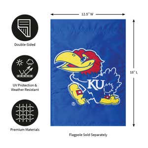 University Of Kansas Jayhawks Applique Garden Flag
