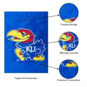 University Of Kansas Jayhawks Applique Garden Flag