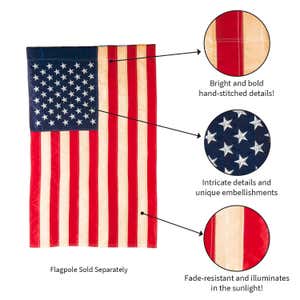 Tea-Stained American Garden Flag