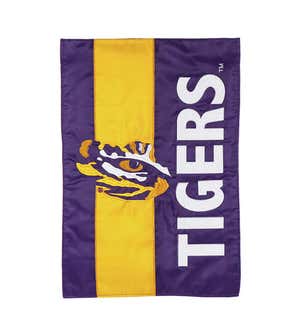 Louisiana State University Mixed-Material Embellished Appliqué Garden Flag