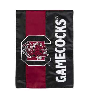 University of South Carolina Mixed-Material Embellished Appliqué Garden Flag