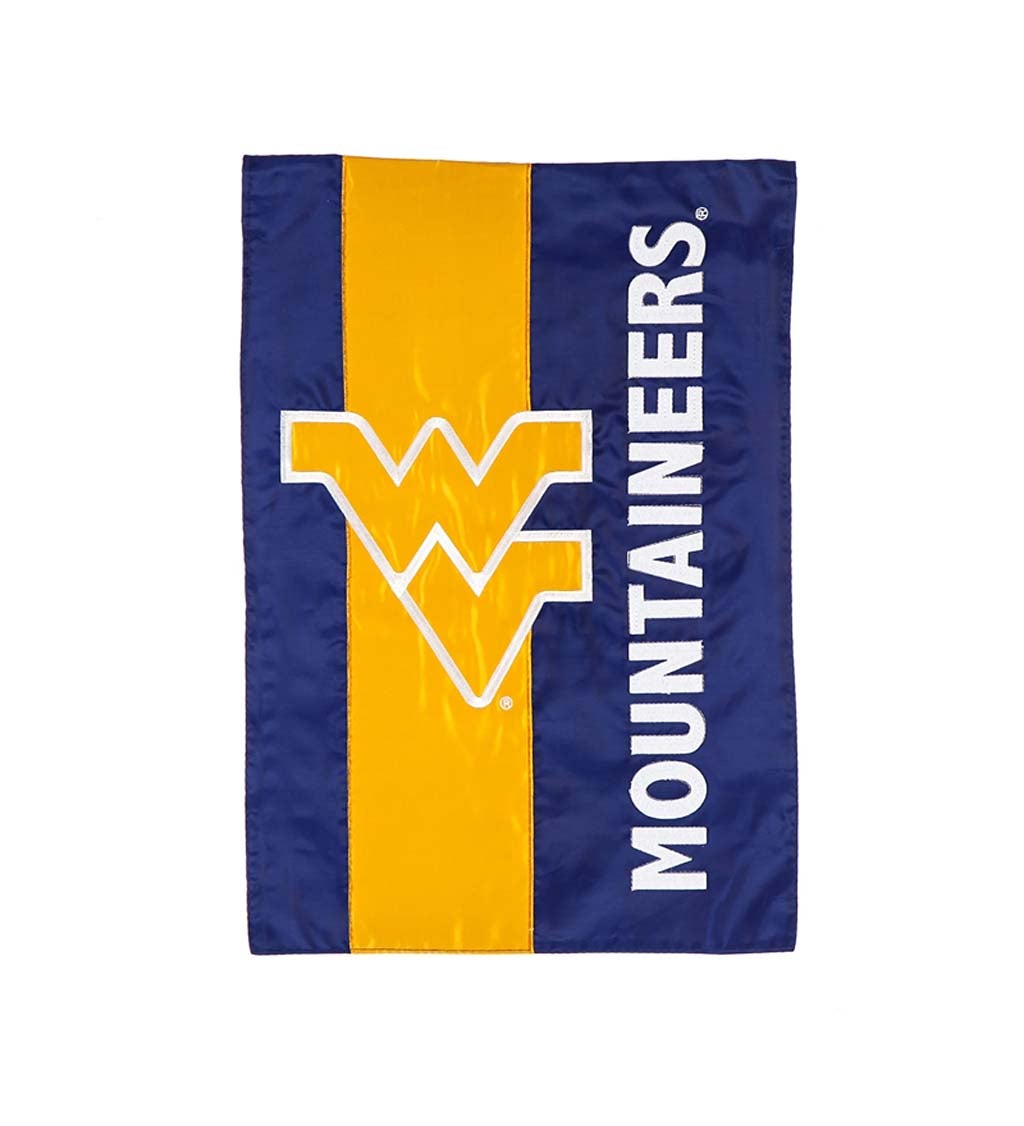 West Virginia University Mixed-Material Embellished Appliqué Garden Flag
