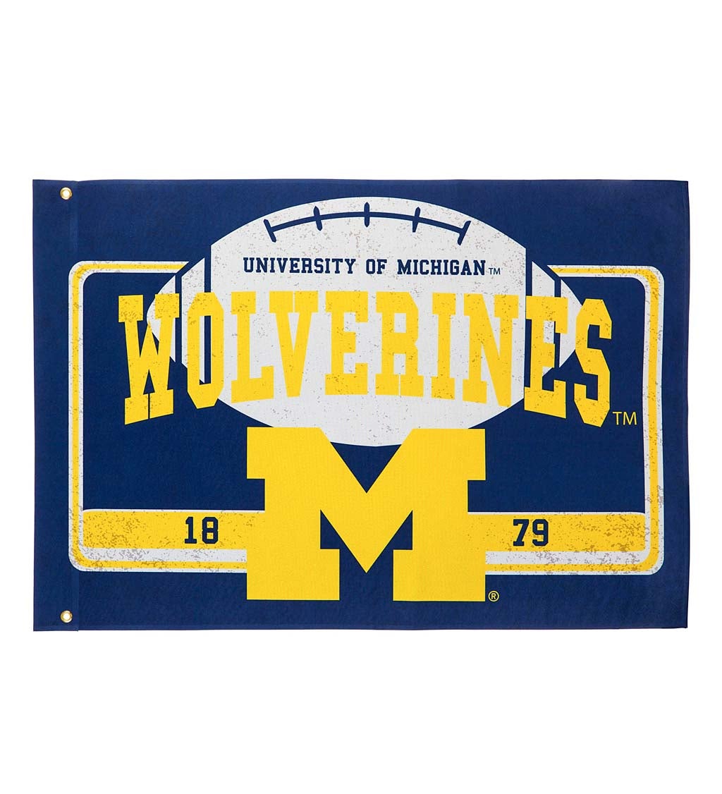 University Of Michigan Linen Estate Flag