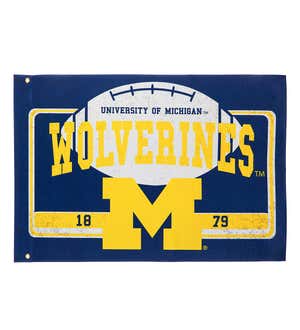 University Of Michigan Linen Estate Flag