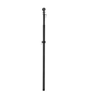 Black Extendable Metal House Flag Pole