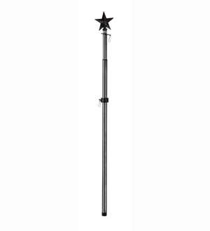 Black Star Metal Extendable House Flag Pole