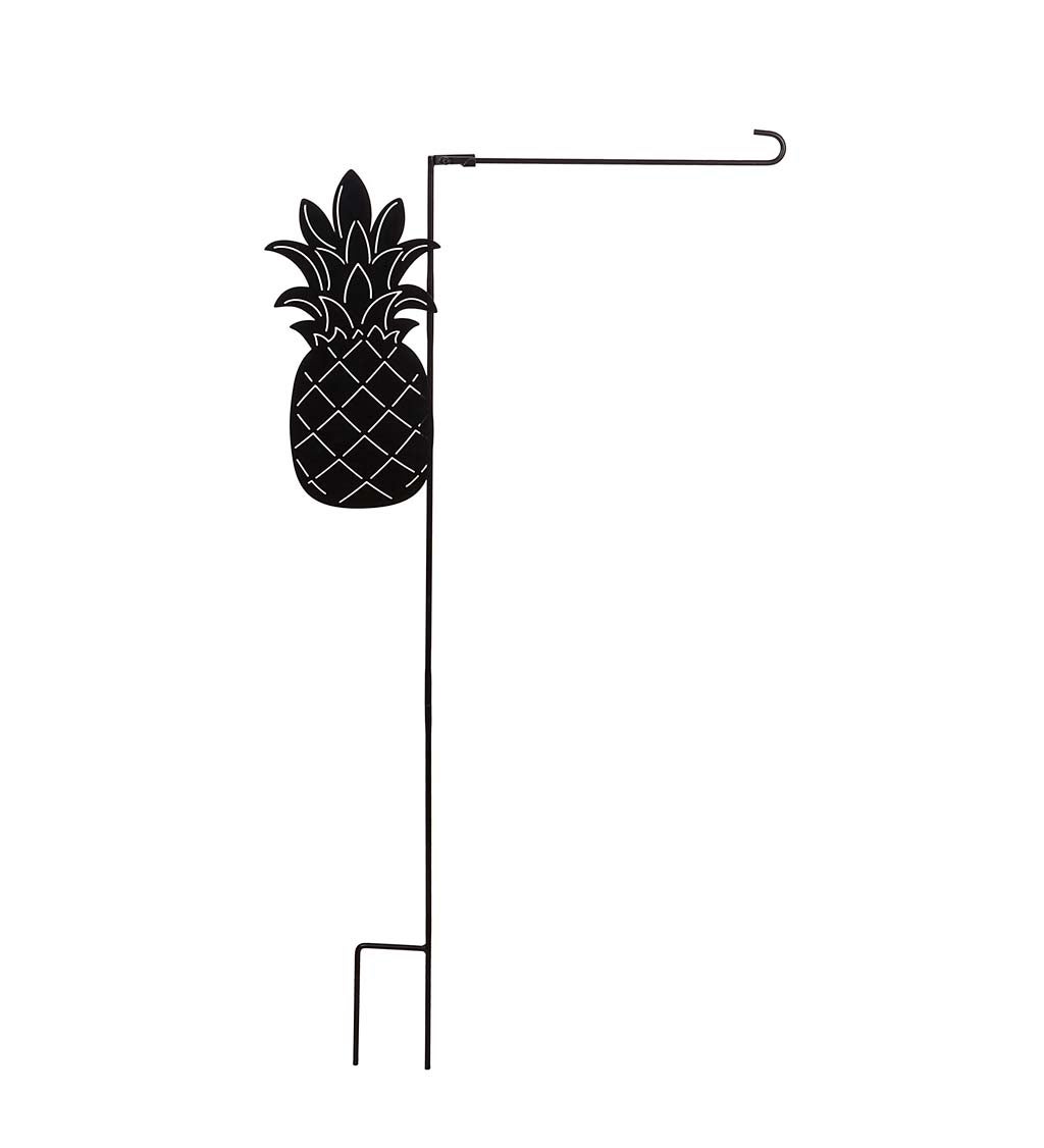 Pineapple Laser Cut Garden Flag Stand