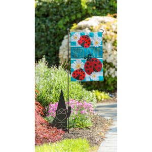 Gnome Laser Cut Garden Flag Stand