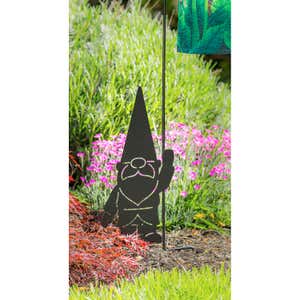 Gnome Laser Cut Garden Flag Stand