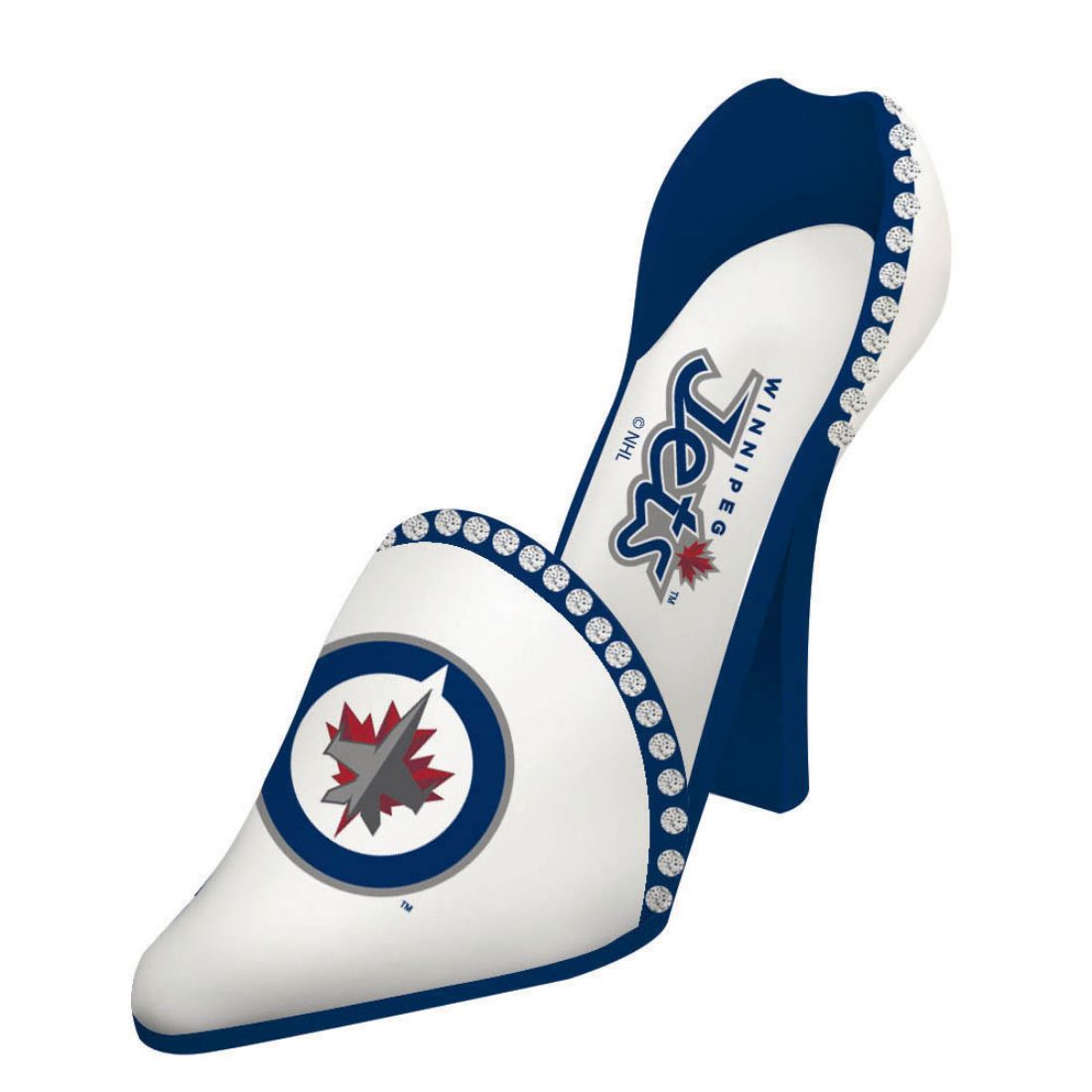 Winnipeg Jets Decorative High Heel Shoe Wine Bottle Holder