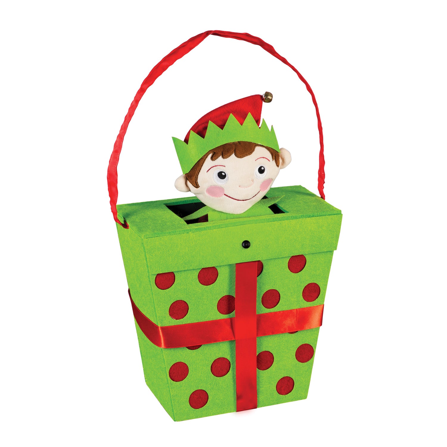 Elf In A Gift Box Motion Door Décor