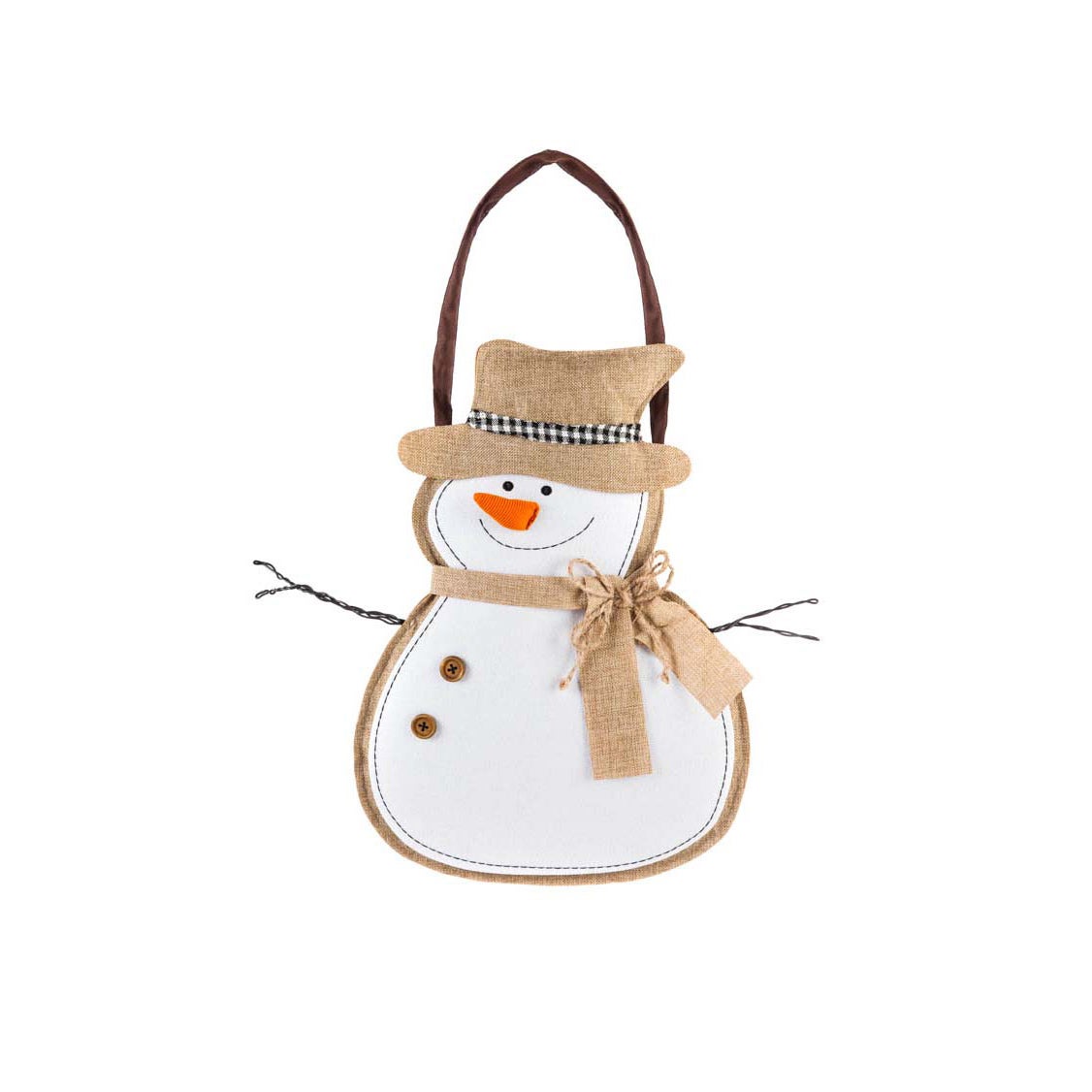 Snowman Burlap Door Decor