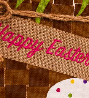 Easter Eggs in Basket Burlap Door Décor