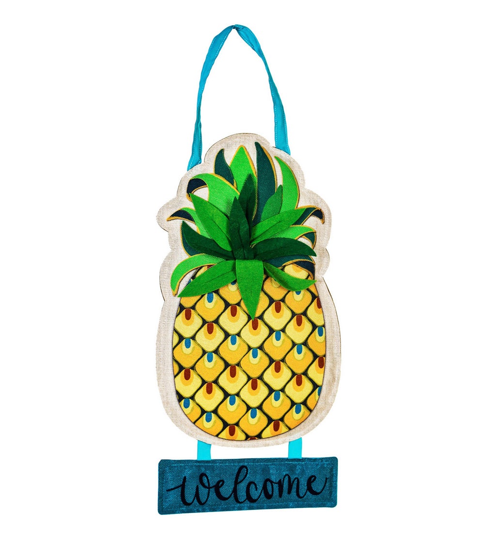 Welcome to Our Home Pineapple Door Décor