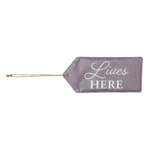 Lives Here Door Tag