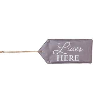 Lives Here Door Tag