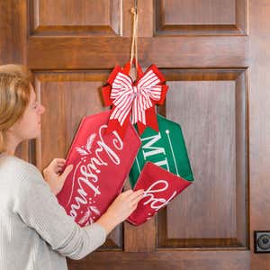 Merry, Happy Reversible Door Tag