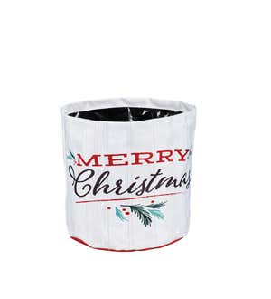 Holiday Traditions Round Fabric Planters, Set of 3