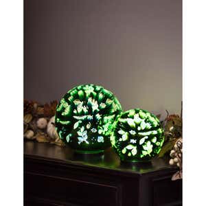 Stargazing™ Green Scattered Leaves 8-inch LED Orb