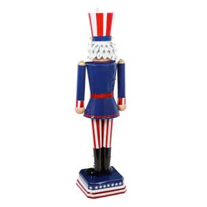 50"H Battery Operated Metal Uncle Sam Garden Statuary