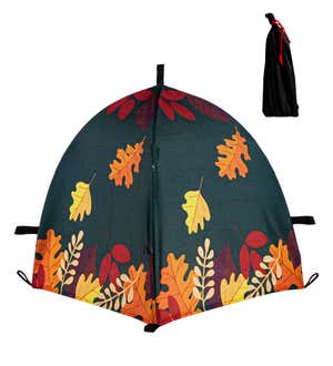 Fall Leaves Tented Plant Cover, 22-inch