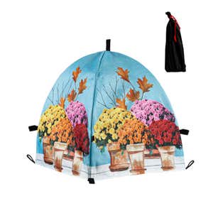 Fall Mums Tented Plant Cover, 22-inch