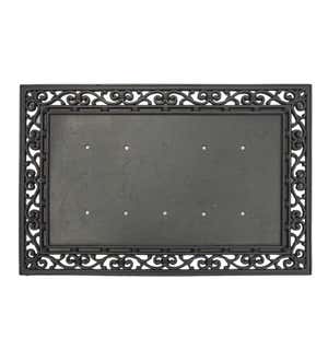 Welcome Coir Doormat with Scroll Border - 24 x 36