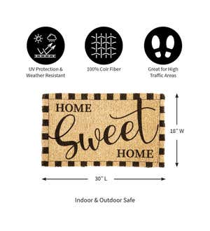 Home Sweet Home, Woven Coir Mat, 30 x 18"