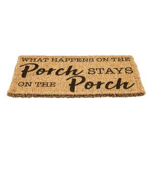 Stays on the Porch, Woven Coir Mat, 30 x 18"