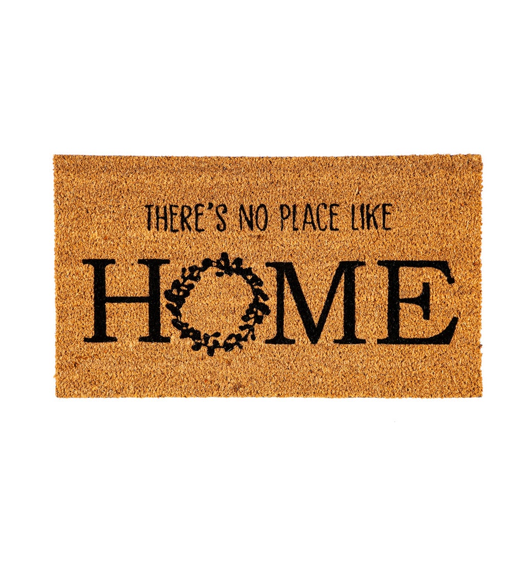 No Place Like Home Decorative Coir Mat, 16" X 28"