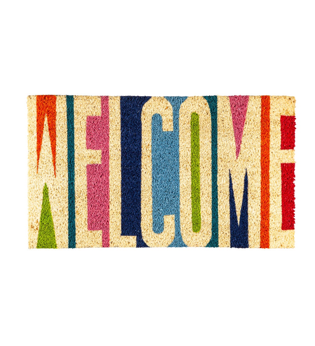 Colorful Welcome Coir Mat