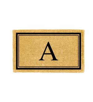 Monogram "A", Woven Coir Mat, 30 X 18"