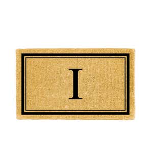 Monogram "I", Woven Coir Mat, 30 X 18"