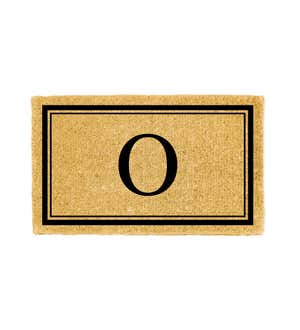 Monogram "O", Woven Coir Mat, 30 X 18"