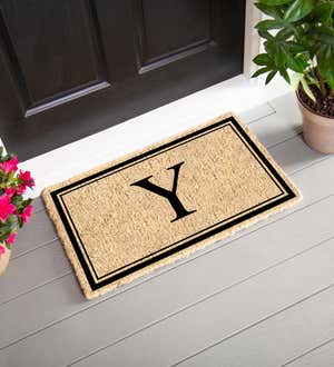 Monogram "Y", Woven Coir Mat, 30 X 18"