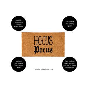 Halloween Greeting Coir Mat, Hocus Pocus
