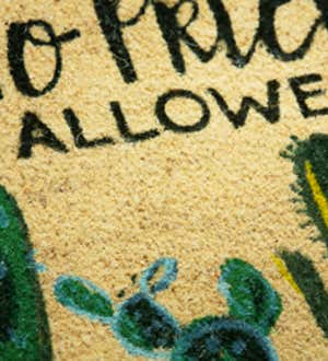 No Pricks Allowed Cacti Coir Mat