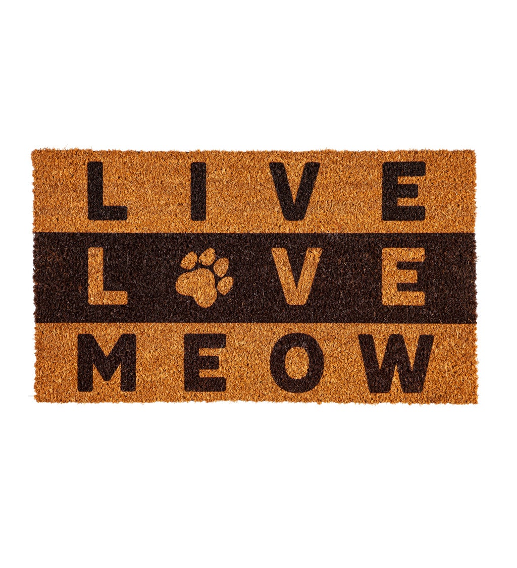 Live Love Meow Coir Mat